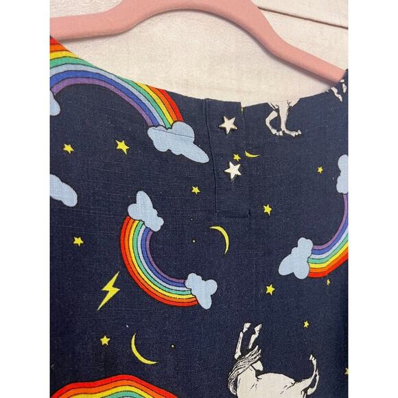 ModCloth Womens SM Unicorn Rainbows Shirt Top Pride Fantasy - Picture 7 of 7